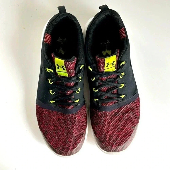 UNDER ARMOUR Youth 6 UA Charged 24/7 Low Black Anthem Red Lace Up Sneakers - Picture 6 of 13